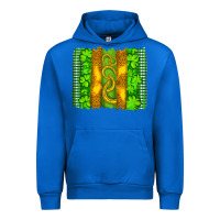 Cobalt saint patricks horseshoe shamrock leopard glitter brushstroke Urban Hoodie - Artiststas