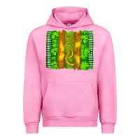 Fuchsia Pink saint patricks horseshoe shamrock leopard glitter brushstroke Urban Hoodie - Artiststas