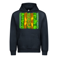 Navy saint patricks horseshoe shamrock leopard glitter brushstroke Urban Hoodie - Artiststas