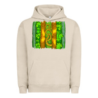 Pigment French Oak saint patricks horseshoe shamrock leopard glitter brushstroke Urban Hoodie - Artiststas