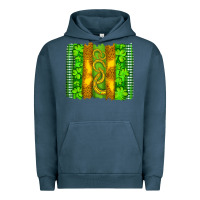 Pigment Midnight Navy saint patricks horseshoe shamrock leopard glitter brushstroke Urban Hoodie - Artiststas