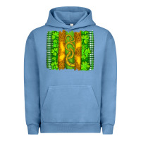 Pigment Pebble Blue saint patricks horseshoe shamrock leopard glitter brushstroke Urban Hoodie - Artiststas
