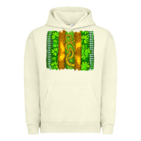 Pigment Pistachio saint patricks horseshoe shamrock leopard glitter brushstroke Urban Hoodie - Artiststas