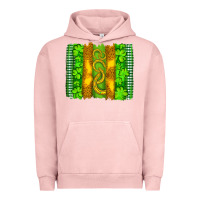 Pigment Salmon saint patricks horseshoe shamrock leopard glitter brushstroke Urban Hoodie - Artiststas