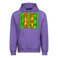 Tulip saint patricks horseshoe shamrock leopard glitter brushstroke Urban Hoodie - Artiststas