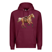 Burgundy horse body Premium Hoodie - RanaPortraitStore