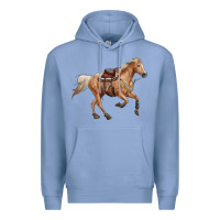 Colony Blue horse body Premium Hoodie - RanaPortraitStore