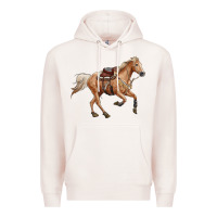 Pale Pink horse body Premium Hoodie - RanaPortraitStore