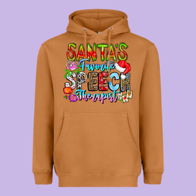Festive Speech Therapist Tribute Heavyweight Hoodie Designed By Cowhidedigitalart