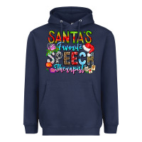 Navy festive speech therapist tribute Heavyweight Hoodie - CowhideDigitalArt