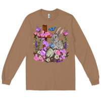 Toasted Coconut Easter eggs and Bunny with Cross Easter Day Long Sleeve Tee - HowdyJamesFarm