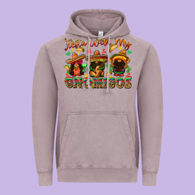 Fiesta With My Gnomigos Vintage Hoodie Designed By Texasbilliewilder