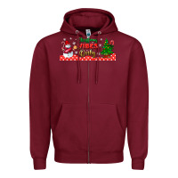 Burgundy christmas vibes only libbey glass Zipper Hoodie - BundleAndBundleShop