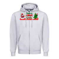 Heather Grey christmas vibes only libbey glass Zipper Hoodie - BundleAndBundleShop