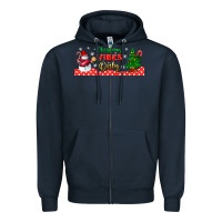 Navy christmas vibes only libbey glass Zipper Hoodie - BundleAndBundleShop
