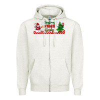 Oatmeal Heather christmas vibes only libbey glass Zipper Hoodie - BundleAndBundleShop