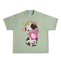 Oil Green cute cow Urban Heavy Tee - texasbilliewilder
