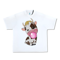 White cute cow Urban Heavy Tee - texasbilliewilder