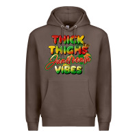 Coffee thick thighs juneteenth vibes Premium Hoodie - FaDigitalArtStudio