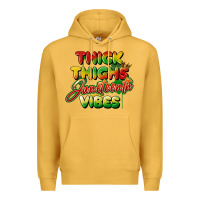 Mustard thick thighs juneteenth vibes Premium Hoodie - FaDigitalArtStudio