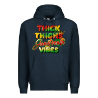 Navy thick thighs juneteenth vibes Premium Hoodie - FaDigitalArtStudio