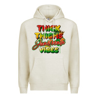Oatmeal Heather thick thighs juneteenth vibes Premium Hoodie - FaDigitalArtStudio