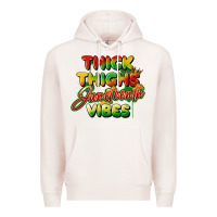 Pale Pink thick thighs juneteenth vibes Premium Hoodie - FaDigitalArtStudio