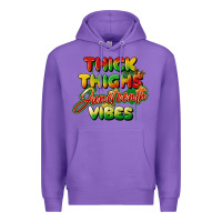 Purple thick thighs juneteenth vibes Premium Hoodie - FaDigitalArtStudio