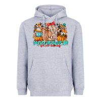 Heather Grey Moo Pumpkin Get Out The Way Heavyweight Hoodie - CowhideDigitalArt