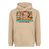 Mushroom Moo Pumpkin Get Out The Way Heavyweight Hoodie - CowhideDigitalArt