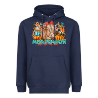 Navy Moo Pumpkin Get Out The Way Heavyweight Hoodie - CowhideDigitalArt