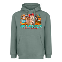 Sage Moo Pumpkin Get Out The Way Heavyweight Hoodie - CowhideDigitalArt