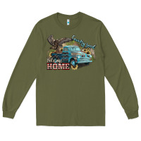 Army Green Truck USA country road take me home 4th of july Long Sleeve Tee - HowdyJamesFarm