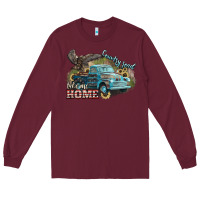 Burgundy Truck USA country road take me home 4th of july Long Sleeve Tee - HowdyJamesFarm