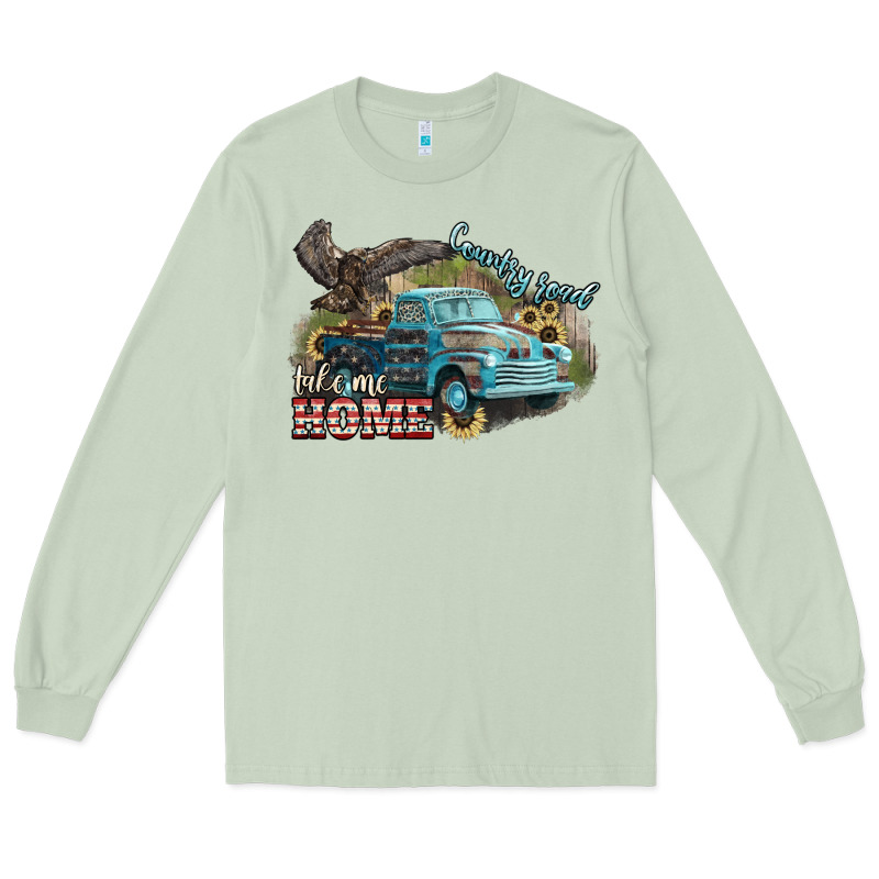 Truck Usa Country Road Take Me Home 4th Of July Long Sleeve Tee by HowdyJamesFarm | Teevron