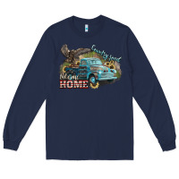 Navy Truck USA country road take me home 4th of july Long Sleeve Tee - HowdyJamesFarm