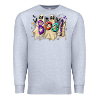 Heather Grey boo Premium Sweatshirt - CowhideDigitalArt