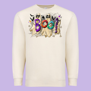 Boo Premium Sweatshirt Designed By Cowhidedigitalart