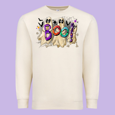 Boo Premium Sweatshirt Designed By Cowhidedigitalart