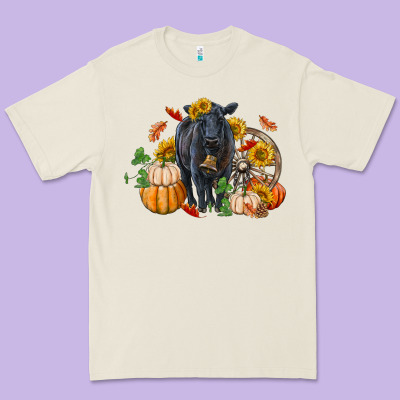 Fall Black Angus Premium Tee Designed By Ranaportraitstore