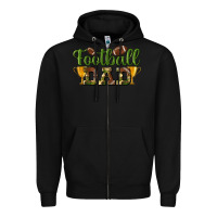 Black football dad Zipper Hoodie - BundleAndBundleShop