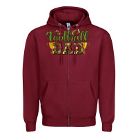 Burgundy football dad Zipper Hoodie - BundleAndBundleShop