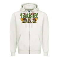 Oatmeal Heather football dad Zipper Hoodie - BundleAndBundleShop