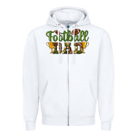 White football dad Zipper Hoodie - BundleAndBundleShop
