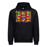 Black mardi gras cake fleur de lis crawfish brushstrokes Urban Hoodie - Artiststas