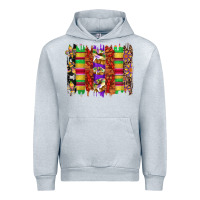 Heather Grey mardi gras cake fleur de lis crawfish brushstrokes Urban Hoodie - Artiststas