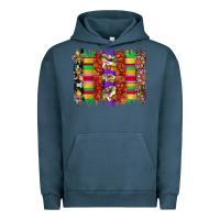 Pigment Midnight Navy mardi gras cake fleur de lis crawfish brushstrokes Urban Hoodie - Artiststas