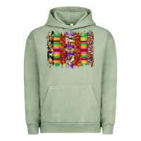 Pigment Oil Green mardi gras cake fleur de lis crawfish brushstrokes Urban Hoodie - Artiststas