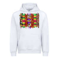 White mardi gras cake fleur de lis crawfish brushstrokes Urban Hoodie - Artiststas