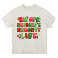 Cream on my husband's naughty list Heavy Core Tee - MaliasSmallBusiness